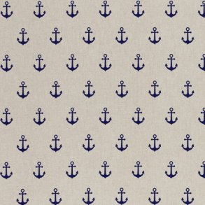 Emma, hr lignende stof med bl anker