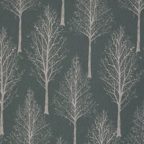 Bomuldsstof med trer, grn