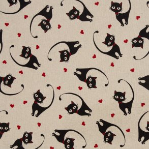 Sorte katte med hjerter 