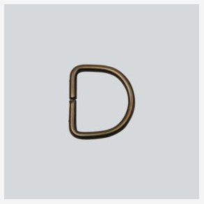 D-ring i gammel messing 25 mm