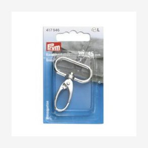 Karabinhage fra Prym slvfarvet. 30x40 mm