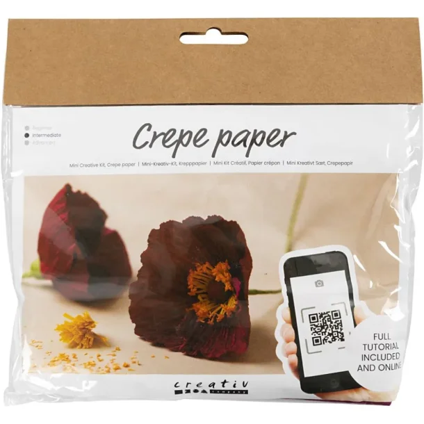 DIY crepepapir blomster valmuer