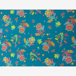 Turkis bomuldsjersey med print