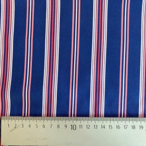 Bomulds poplin med striber