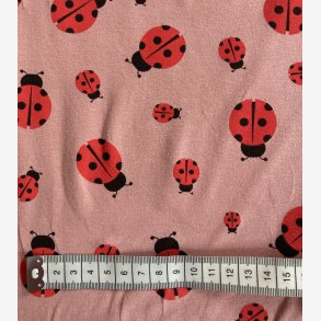 Bomuldsjersey rosa med mariehns