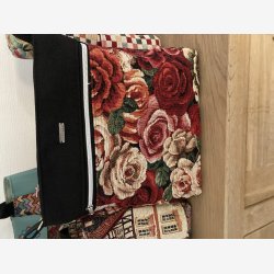 Rom khaki grn melange decor stof