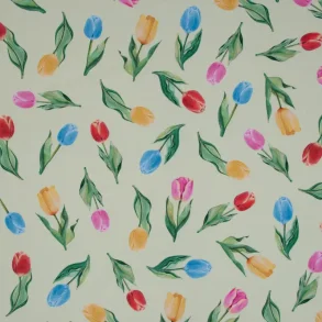 Tulipaner i halv panama stof