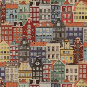 Gobelin med kanal huse