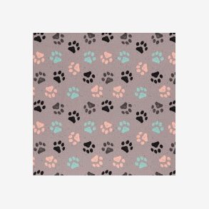 Canvaslignende bomuld med poter. Gr